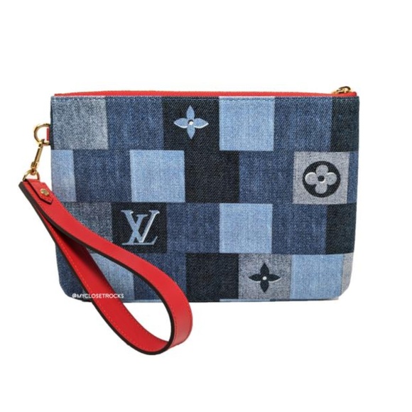 Louis Vuitton Denim Patchwork City Clutch